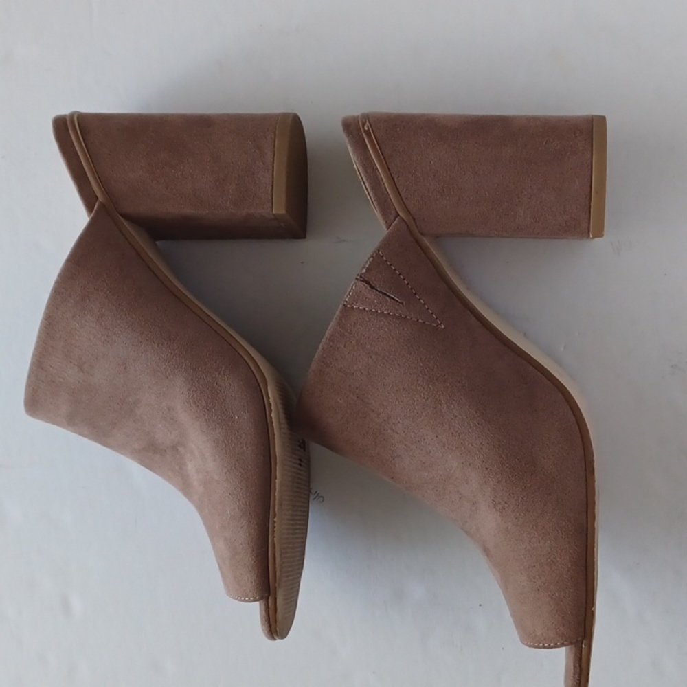 Xappeal mules brown open toe block chunky heel size 7 slip on